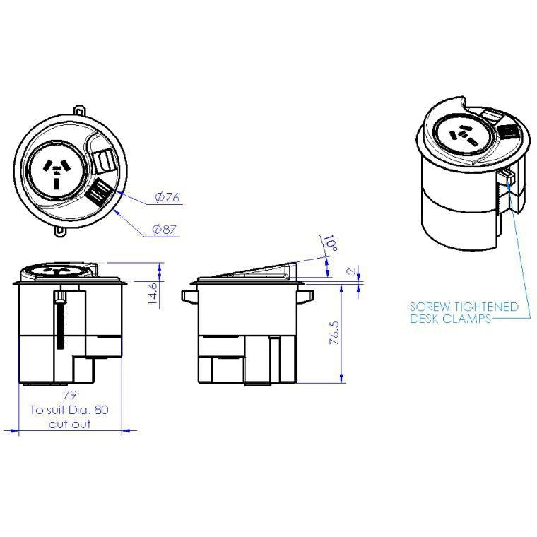 Konexus 10A Module, & 2 X USB Chargers with 1500mm lead