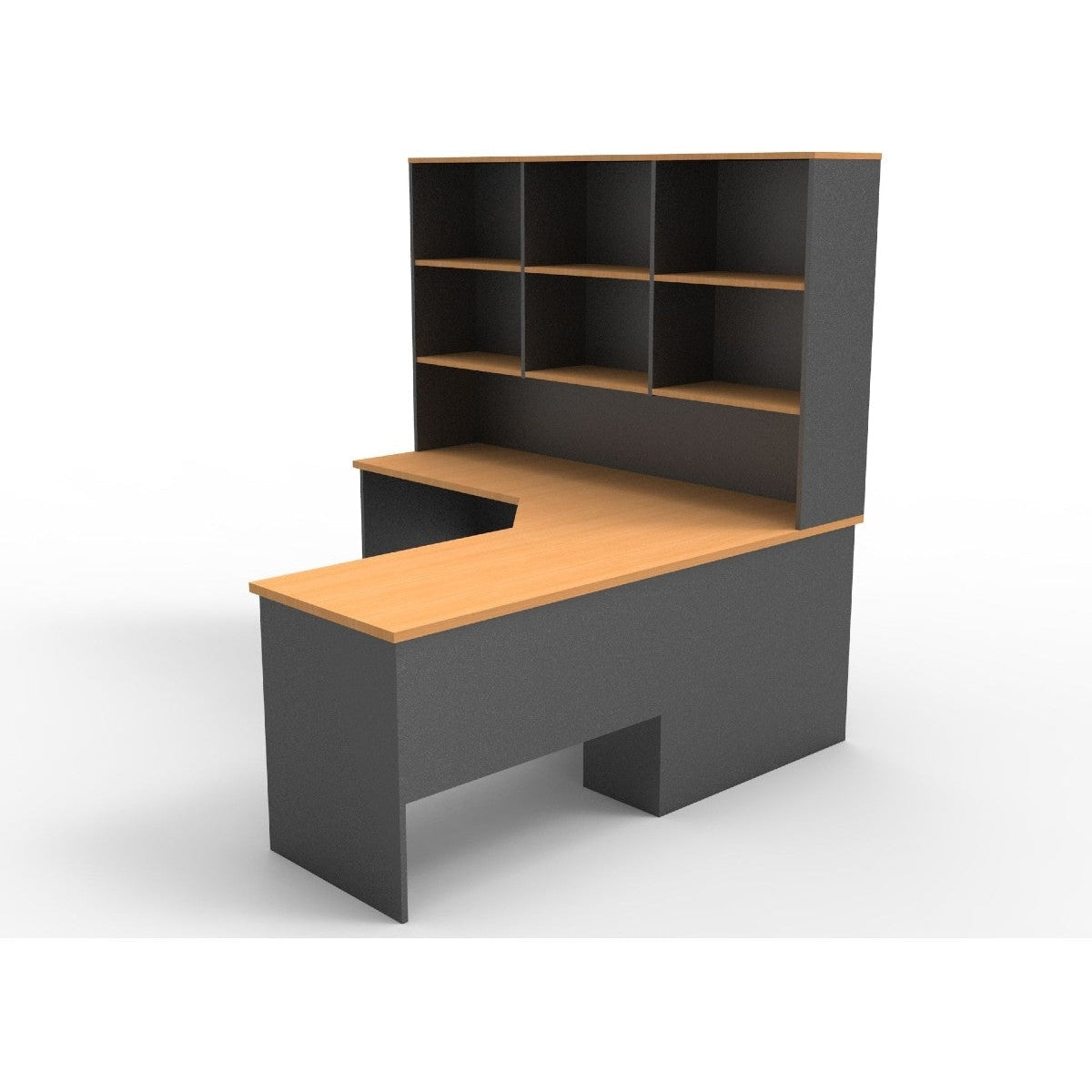 Rapid Worker Corner Workstation with Hutch