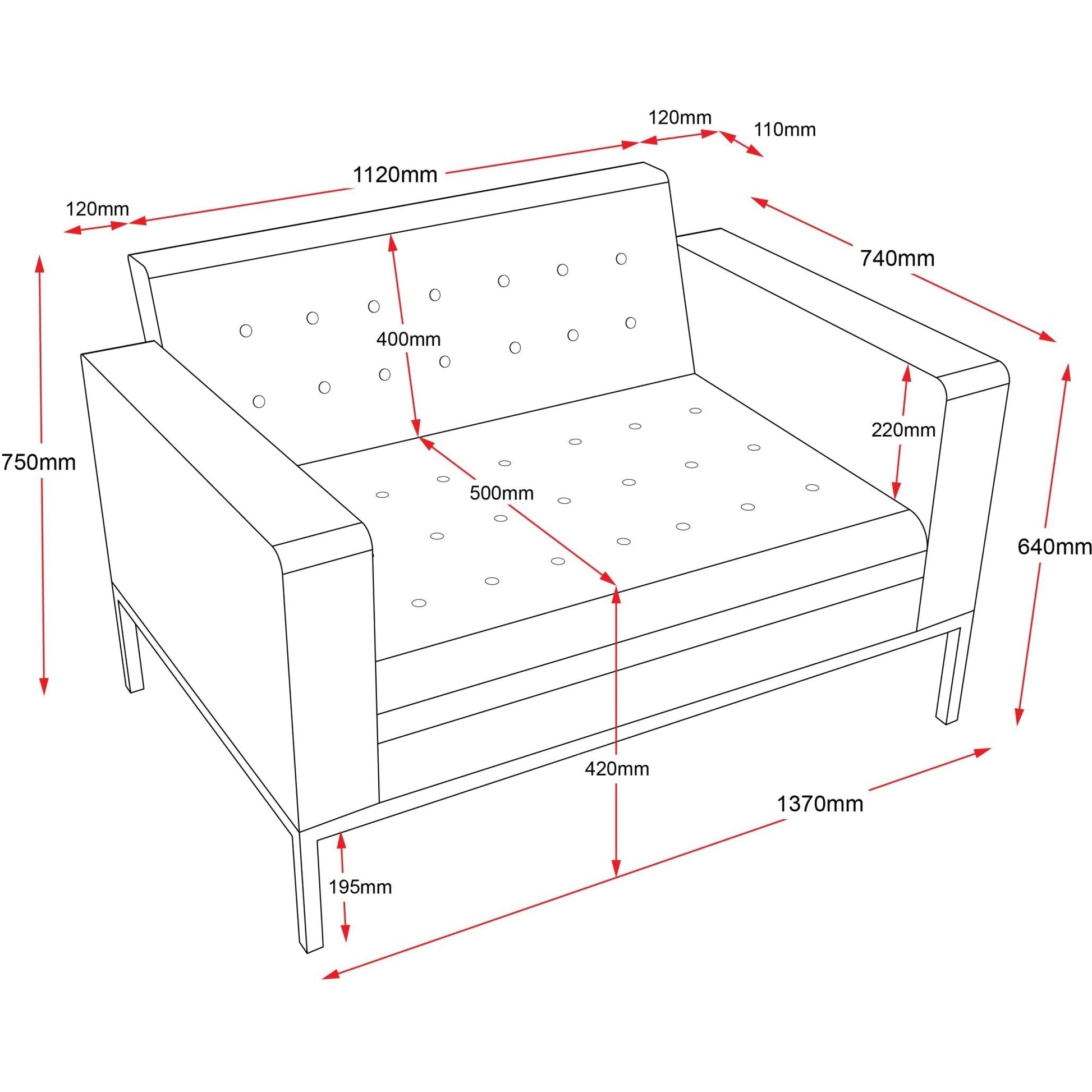 Venus Double Sofa