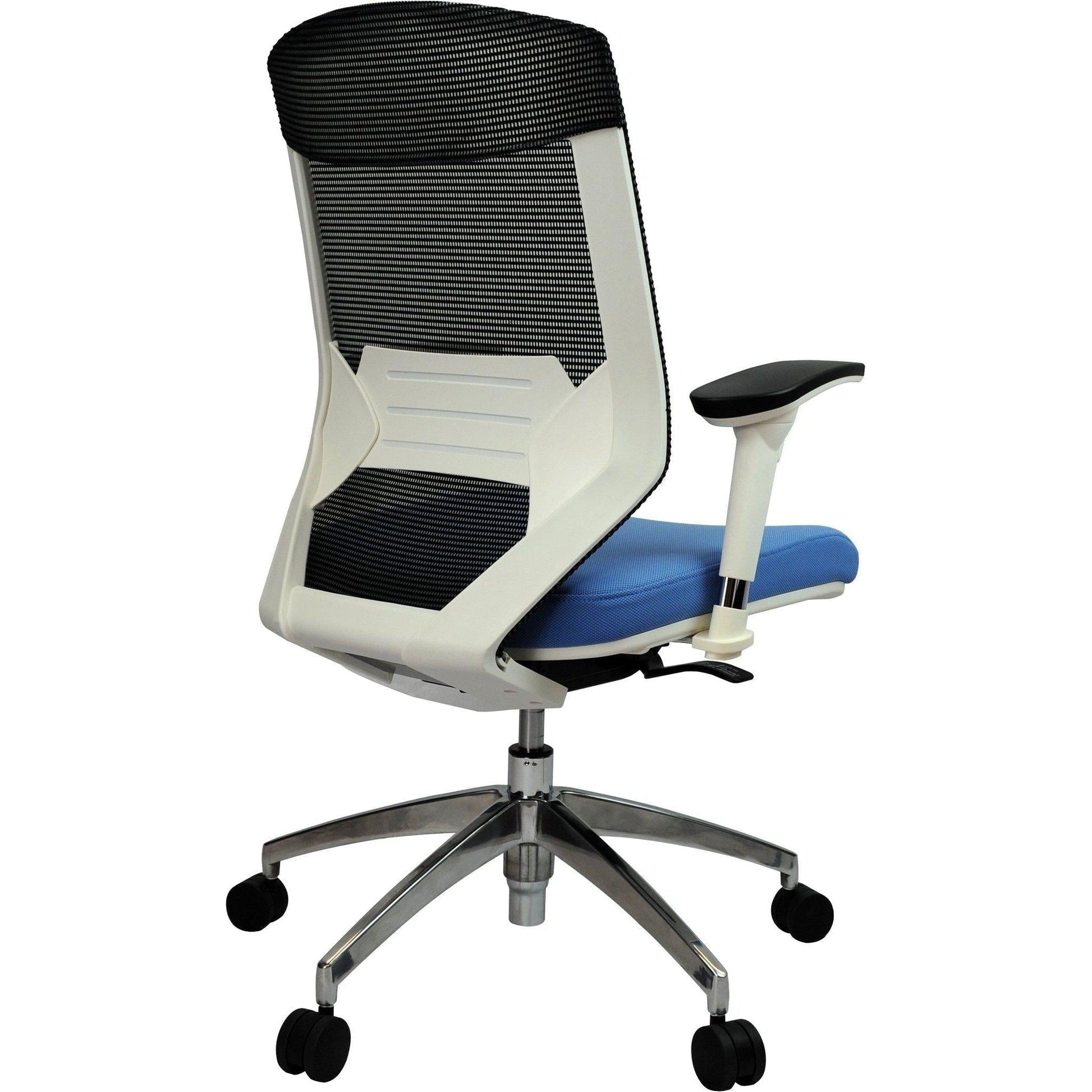 Vogue Mesh Back Chair - White Frame/Aluminium Base