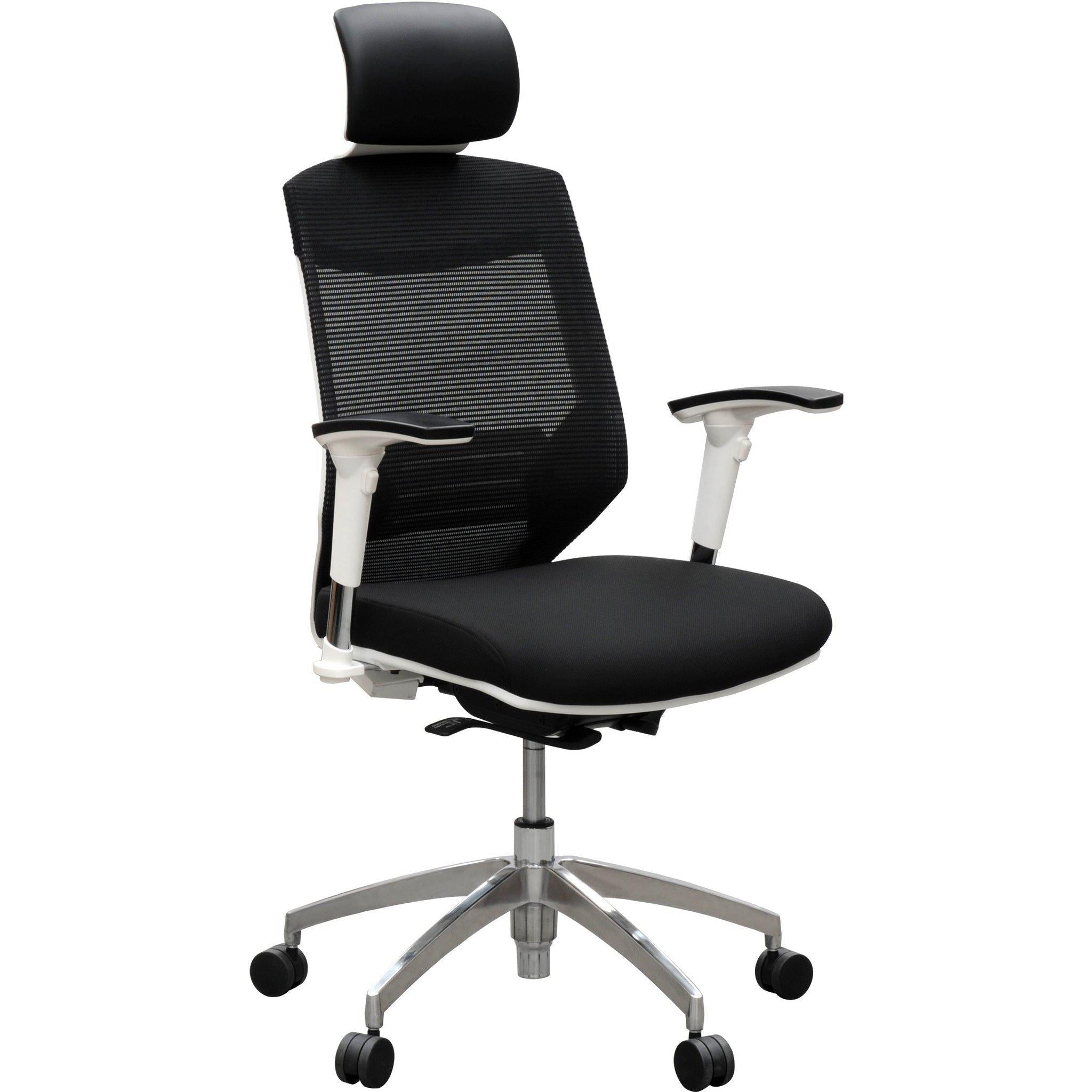 Vogue Mesh Back Chair - White Frame/Aluminium Base