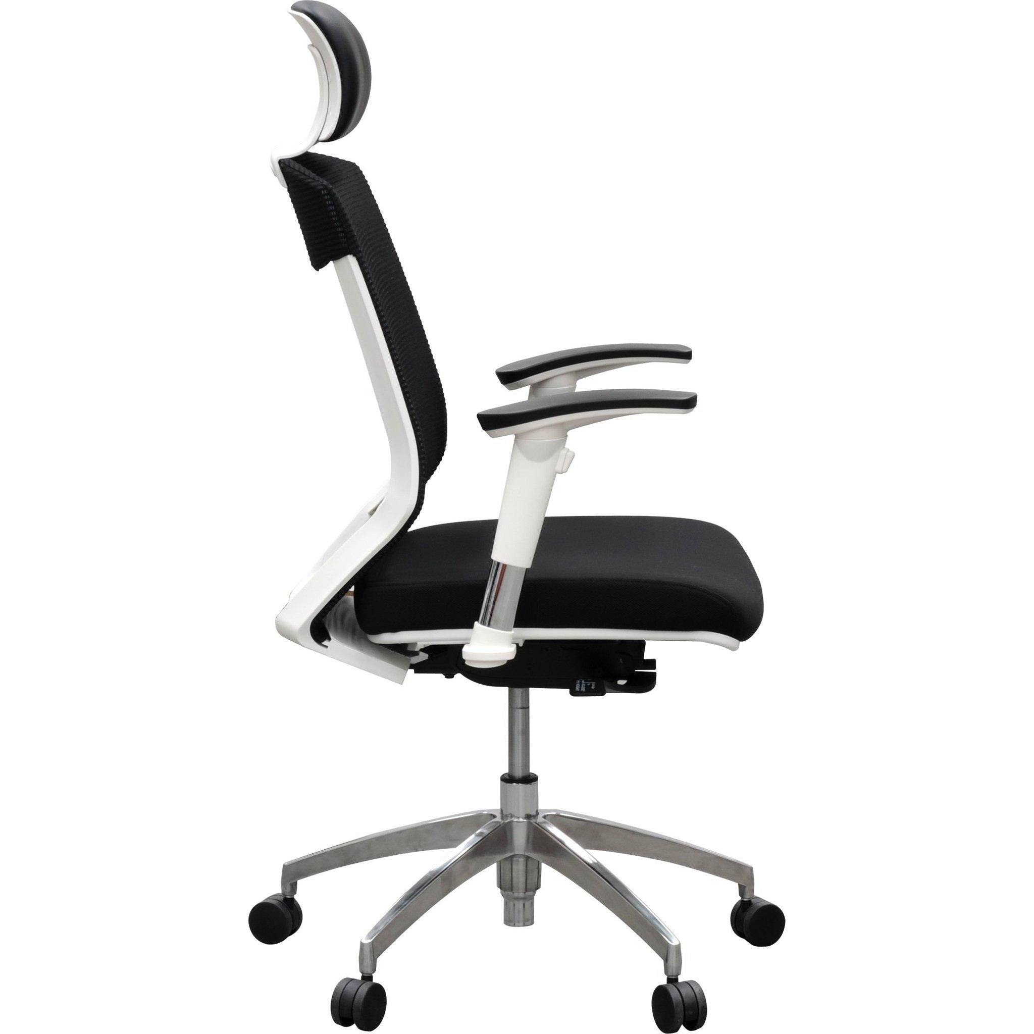 Vogue Mesh Back Chair - White Frame/Aluminium Base