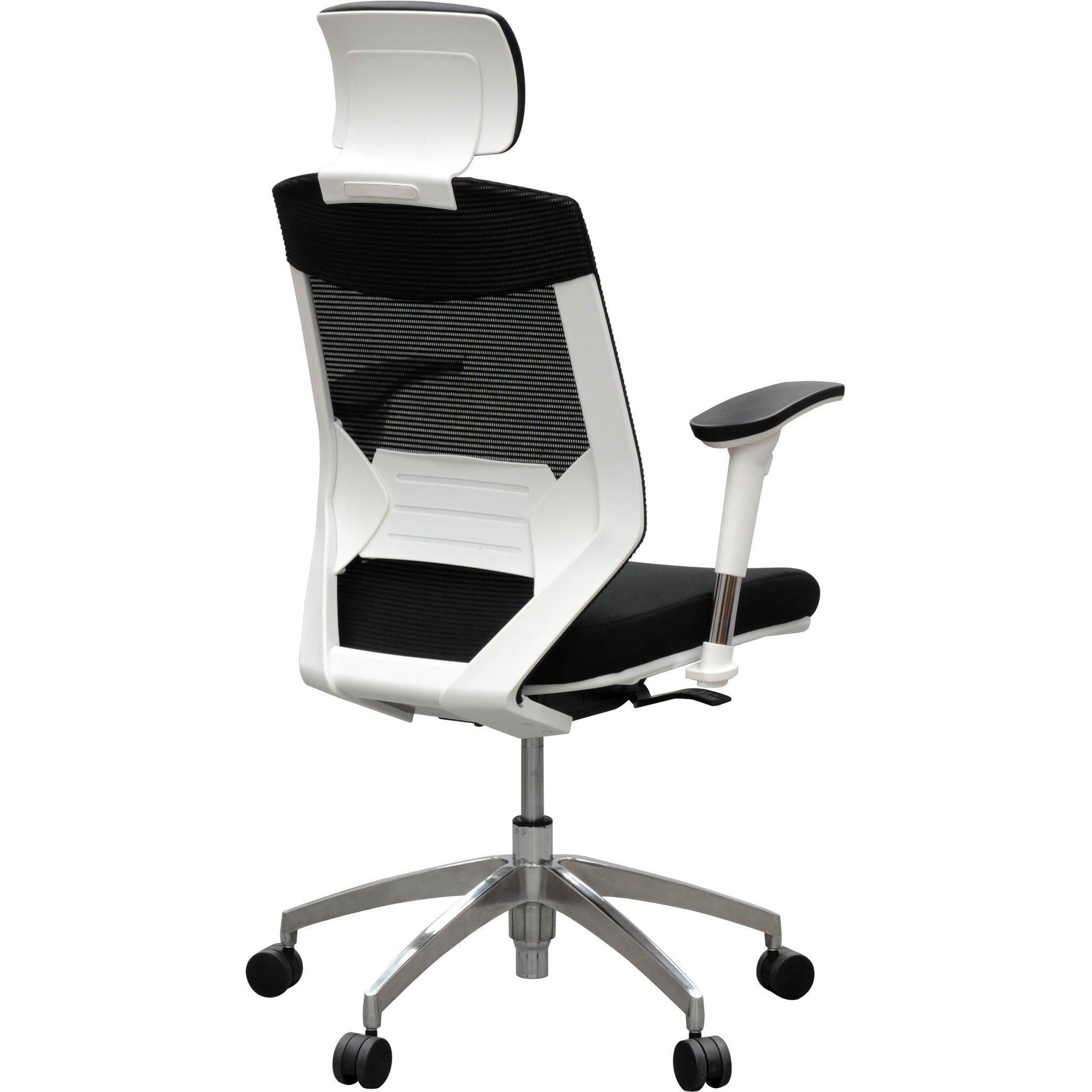 Vogue Mesh Back Chair - White Frame/Aluminium Base