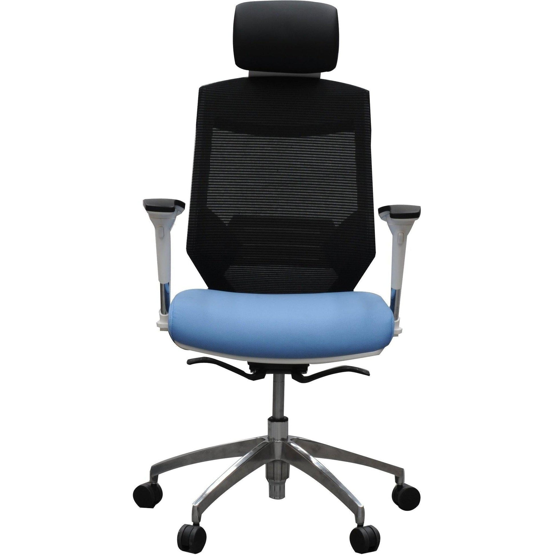 Vogue Mesh Back Chair - White Frame/Aluminium Base