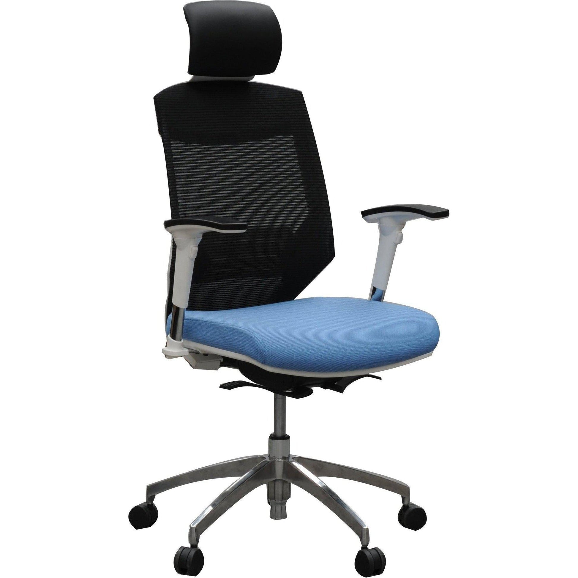 Vogue Mesh Back Chair - White Frame/Aluminium Base