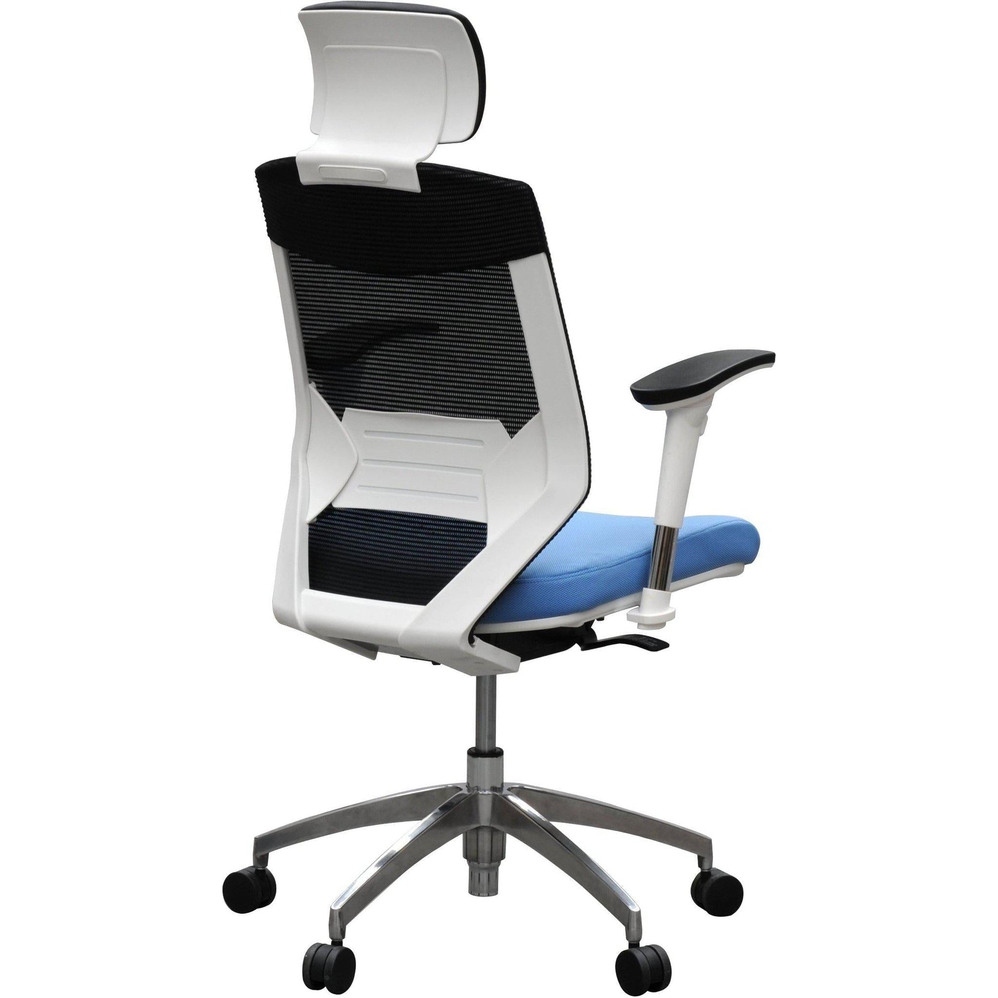 Vogue Mesh Back Chair - White Frame/Aluminium Base