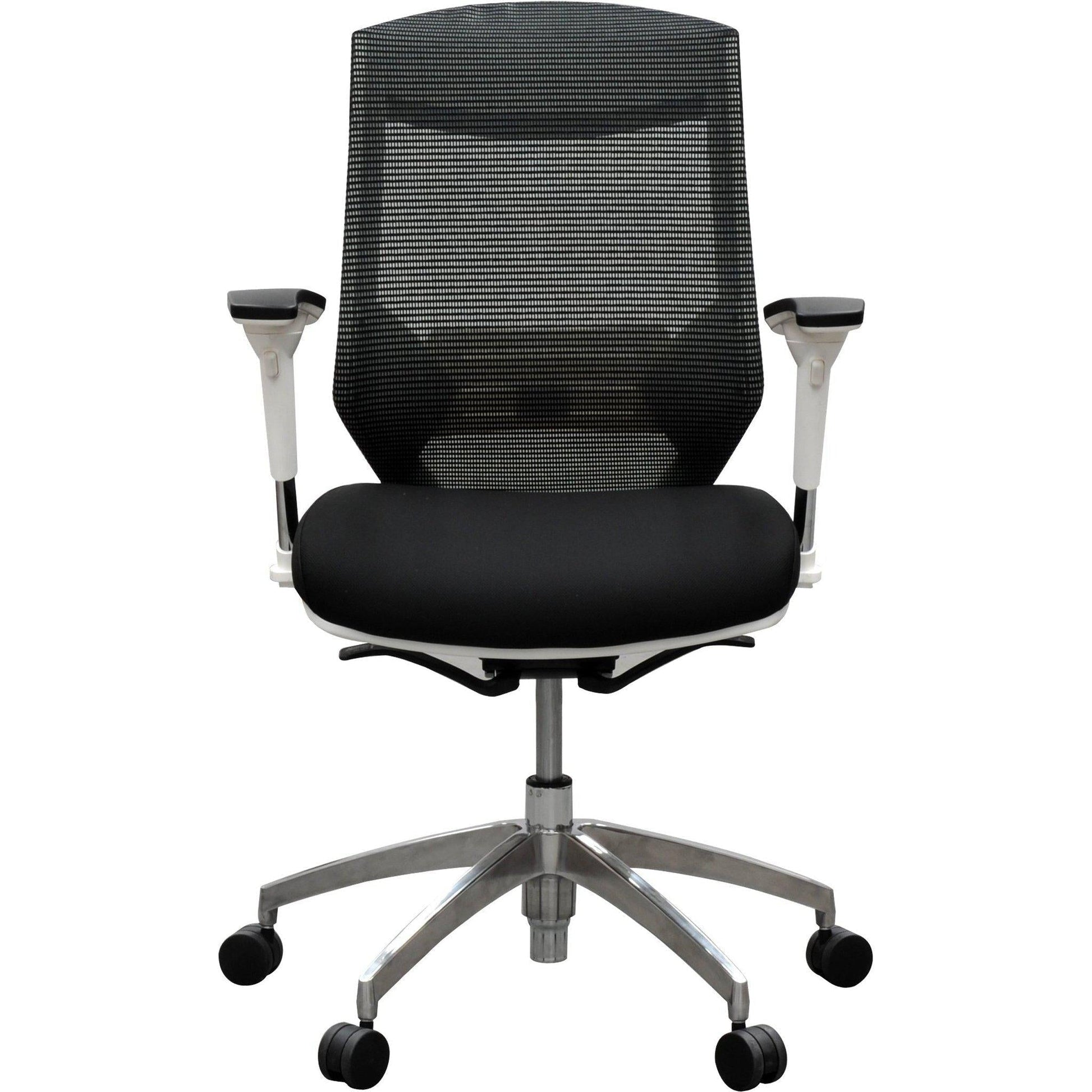 Vogue Mesh Back Chair - White Frame/Aluminium Base
