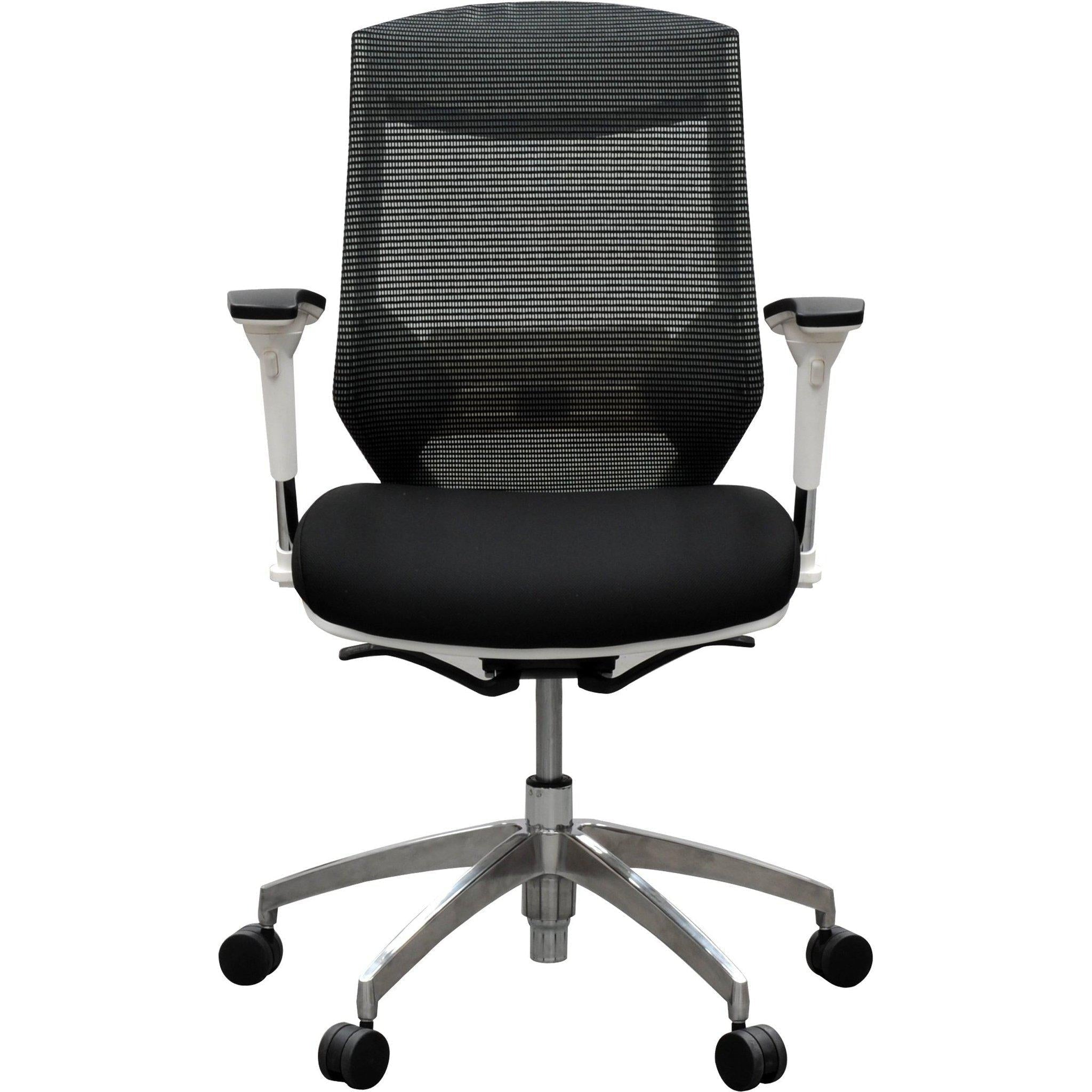 Vogue Mesh Back Chair - White Frame/Aluminium Base