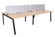 Daytona 4 Person Double Sided Workstation - With Screen