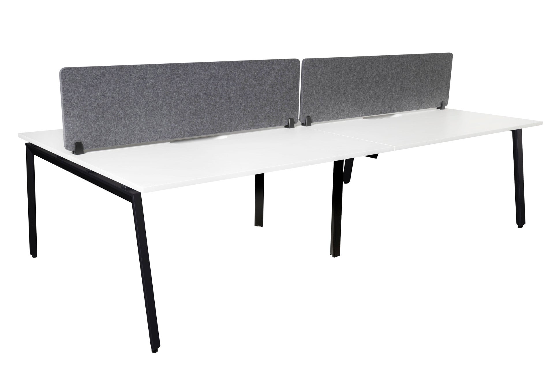 Daytona 4 Person Double Sided Workstation - With Screen