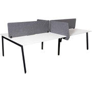 Daytona 4 Person Double Sided Workstation - With Screen + Side On Slider