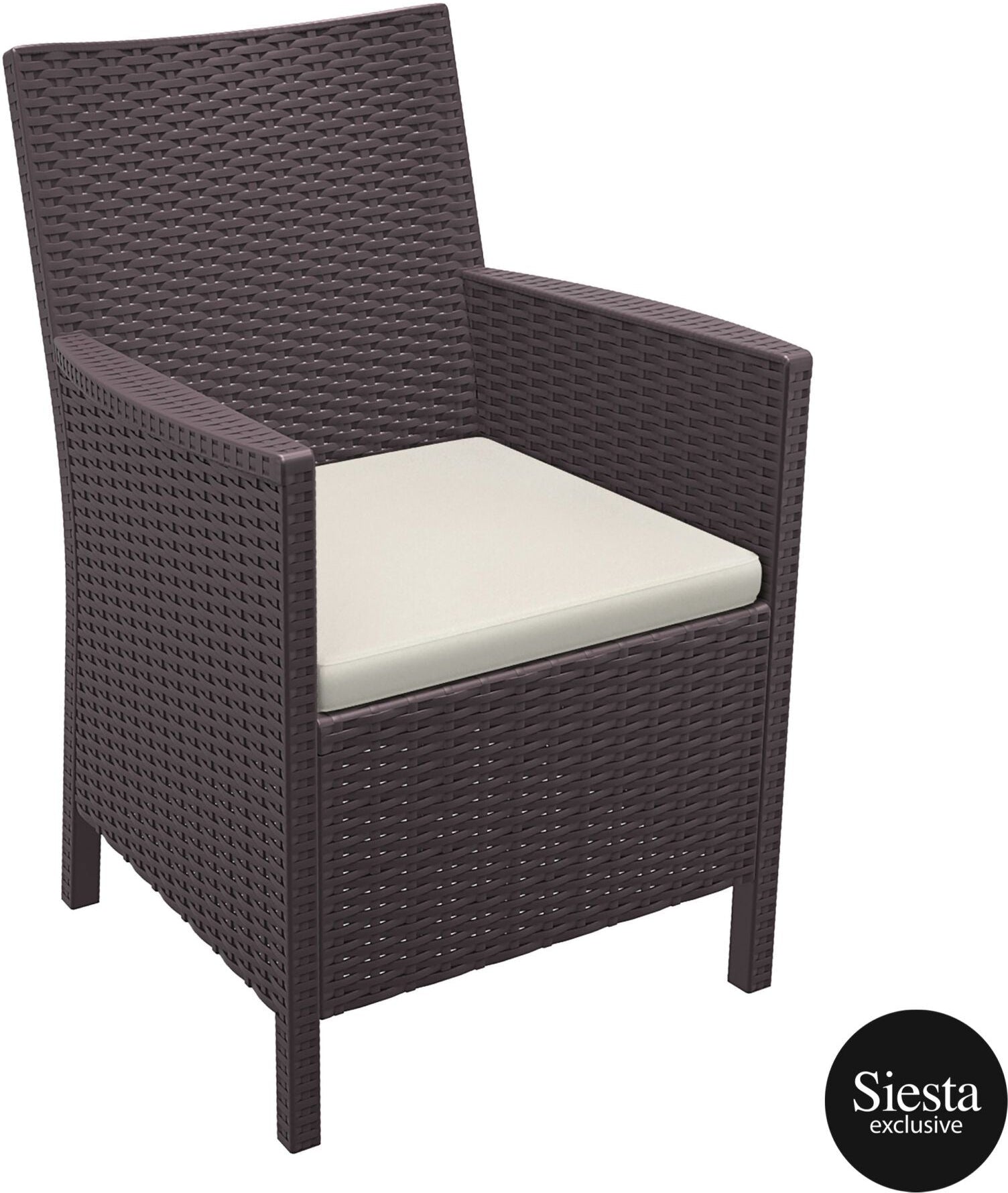 5 Piece Resin Rattan Dining Setting with California Tub Chairs