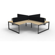 Infinity Loop Leg Corner Workstation - 4 Persons