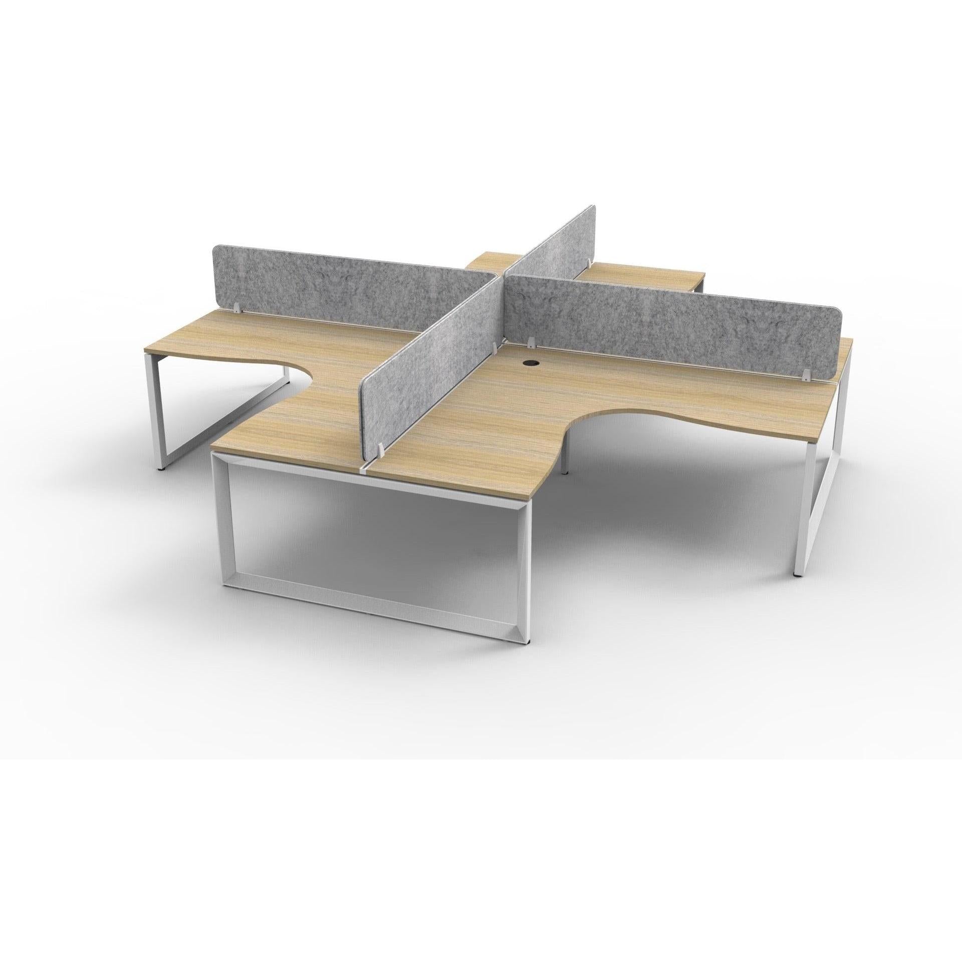 Infinity Profile Leg Corner Workstation - 4 Persons