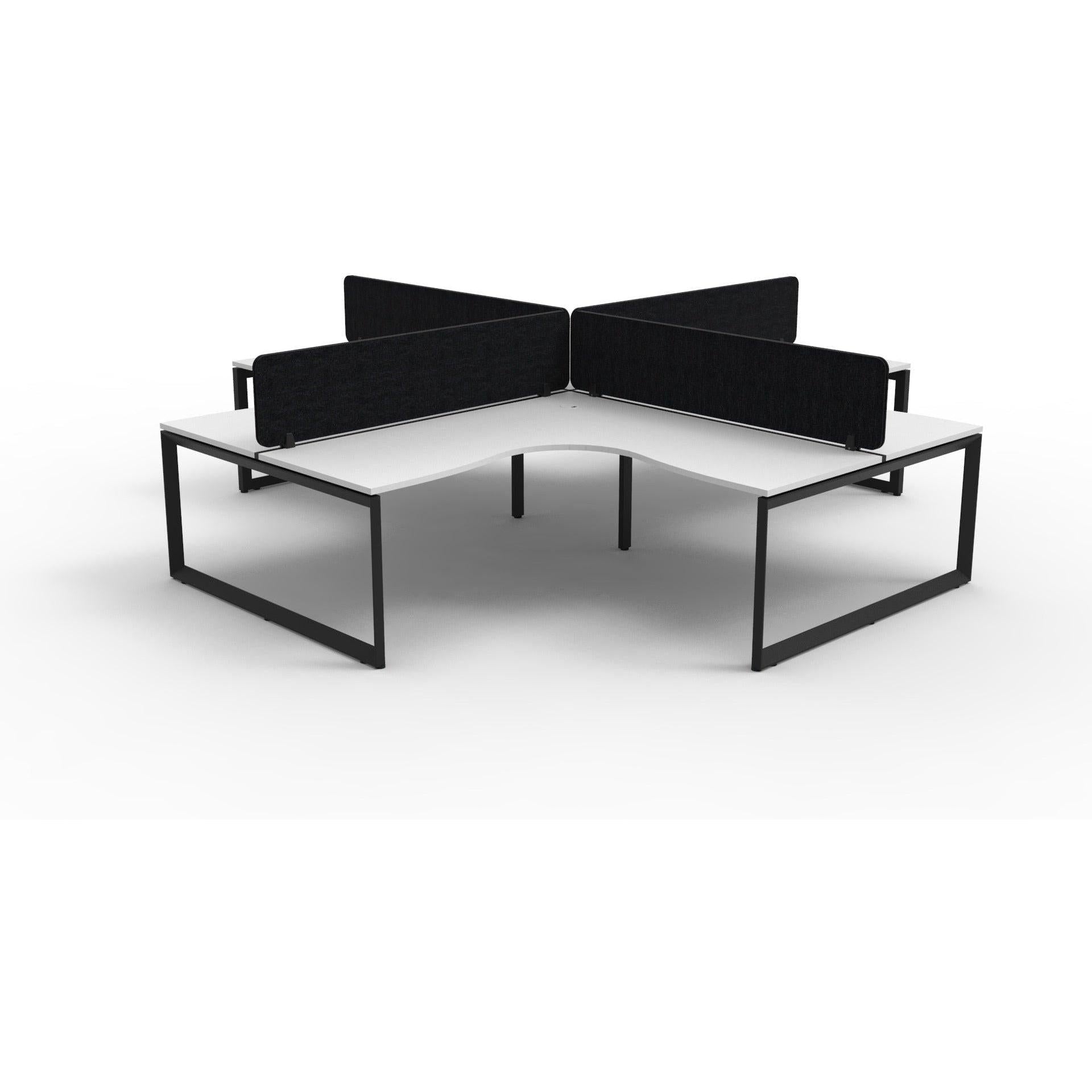 Infinity Loop Leg Corner Workstation - 4 Persons