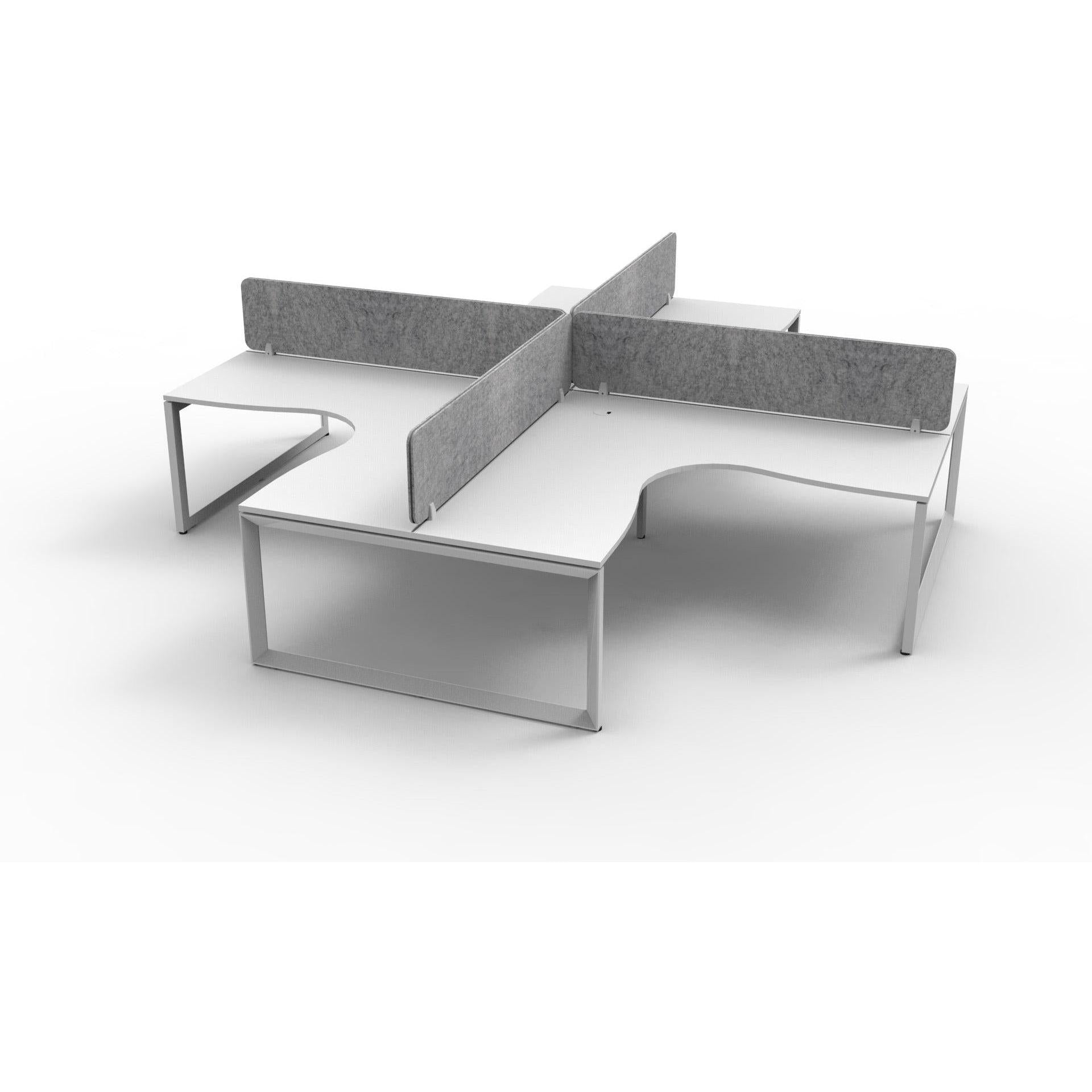 Infinity Profile Leg Corner Workstation - 4 Persons