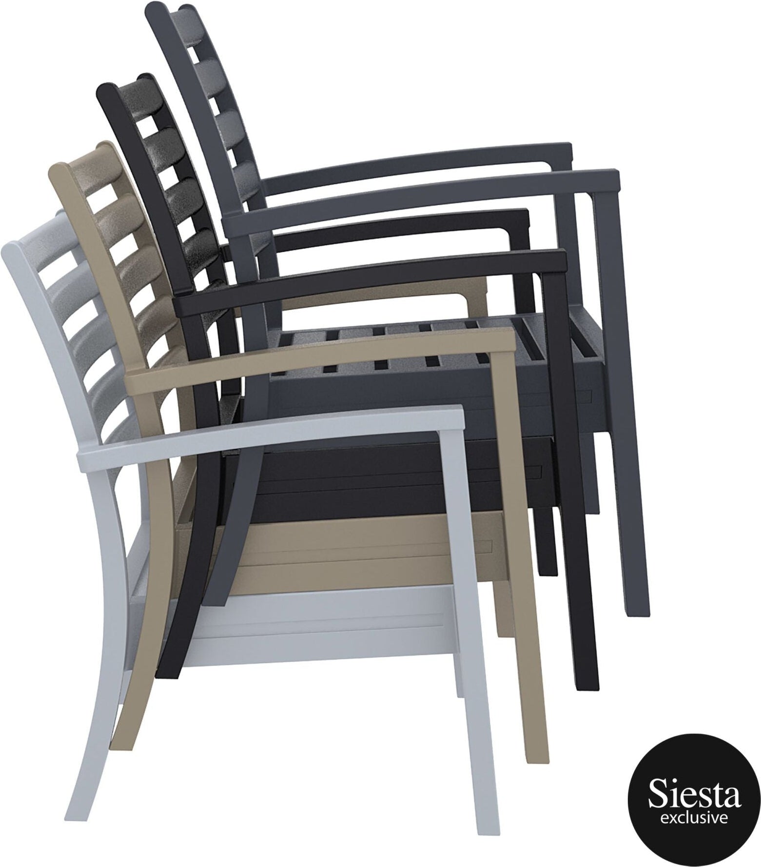 3 Piece Balcony Setting with Artemis XL Arm Chair and Ocean Side Table