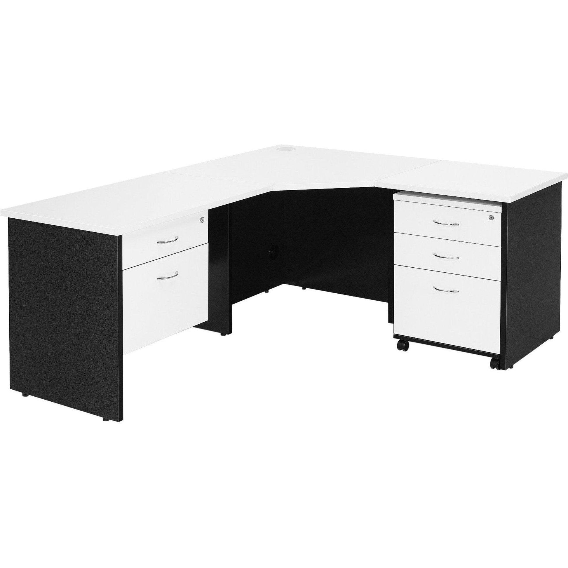 Logan Corner Workstation 1800mm (Optional Drawers Bundle)