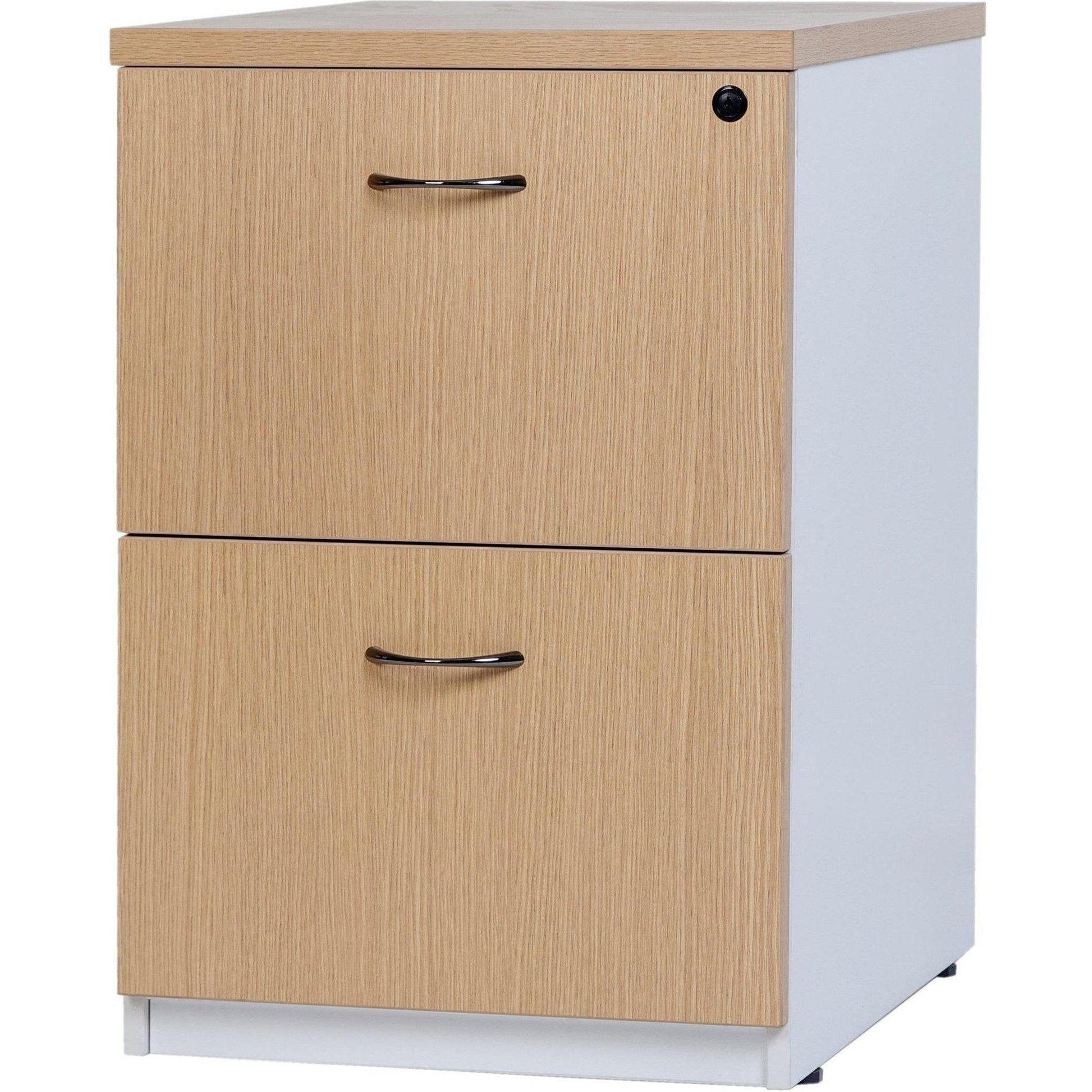 Logan Filing Cabinet - Oak/White