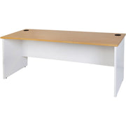 Logan Straight Desk - Oak/White