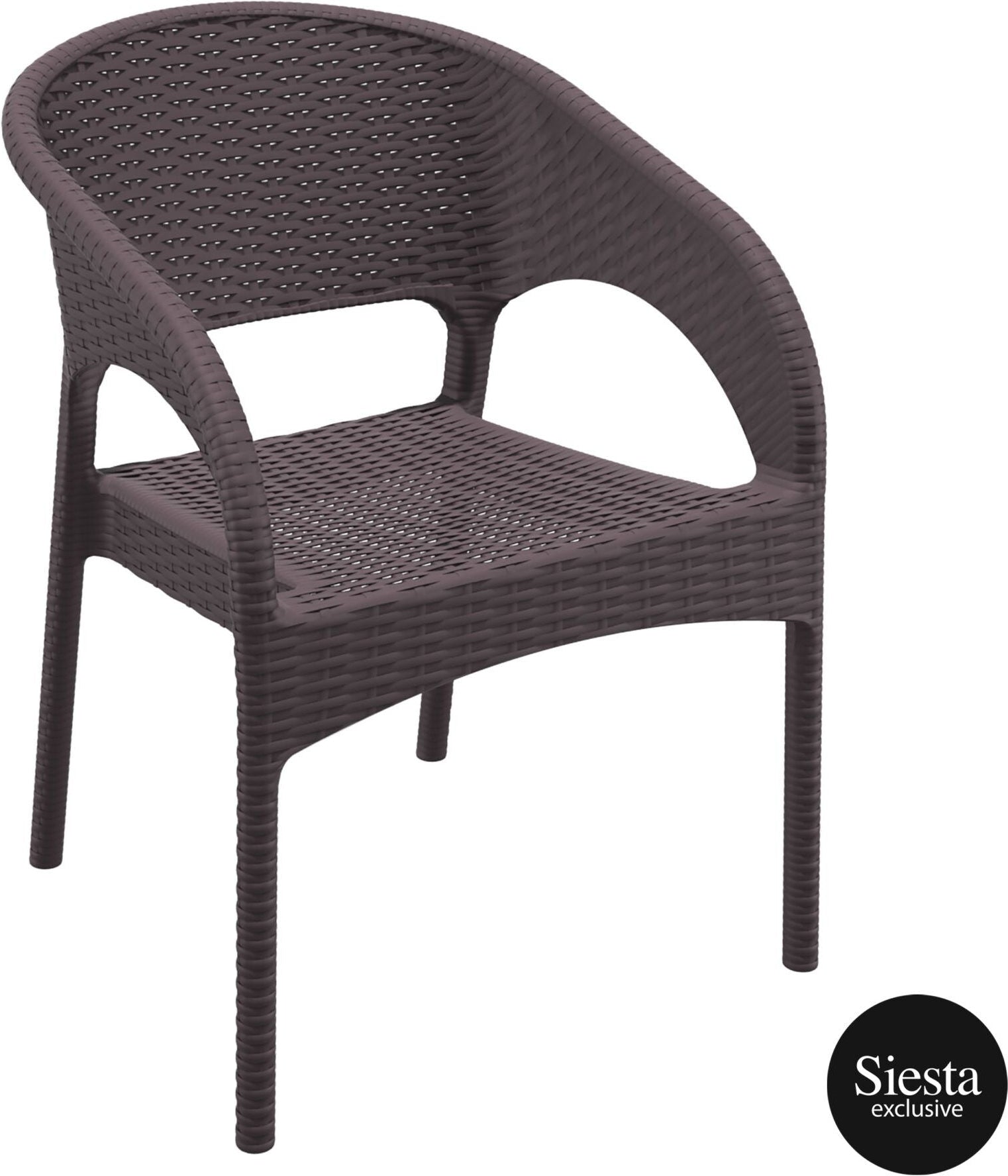 Tahiti 6 Seater Resin Rattan Dining Setting with Panama Chair