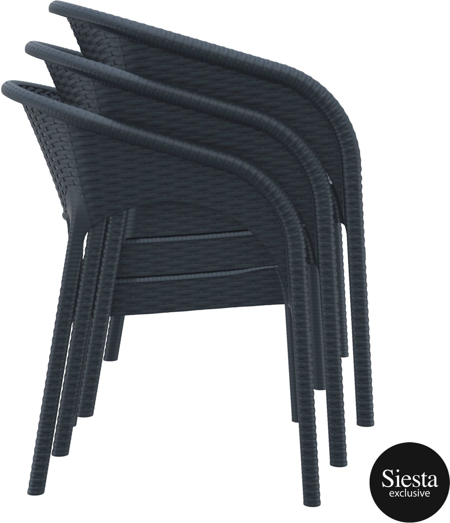 Tahiti 6 Seater Resin Rattan Dining Setting with Panama Chair