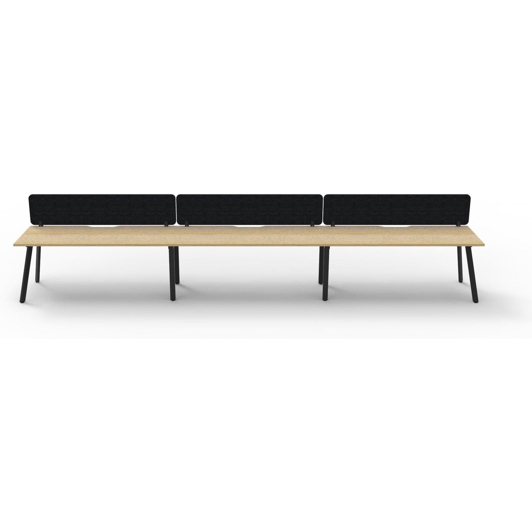 Eternity Single Sided Workstation with Eco Panel Screen - 3 Persons