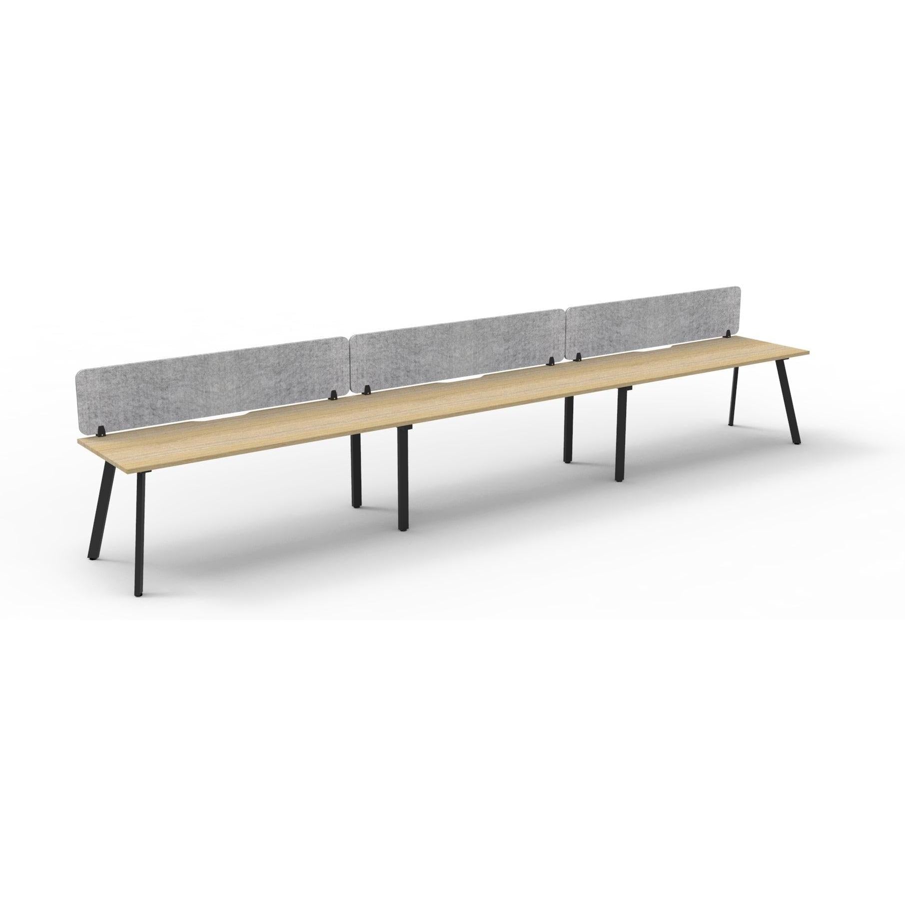 Eternity Single Sided Workstation with Eco Panel Screen - 3 Persons