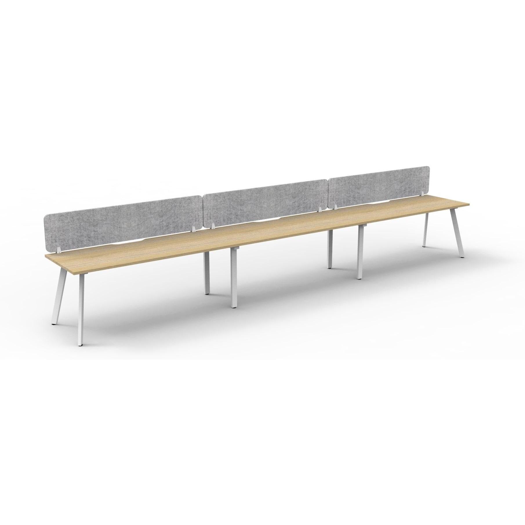 Eternity Single Sided Workstation with Eco Panel Screen - 3 Persons