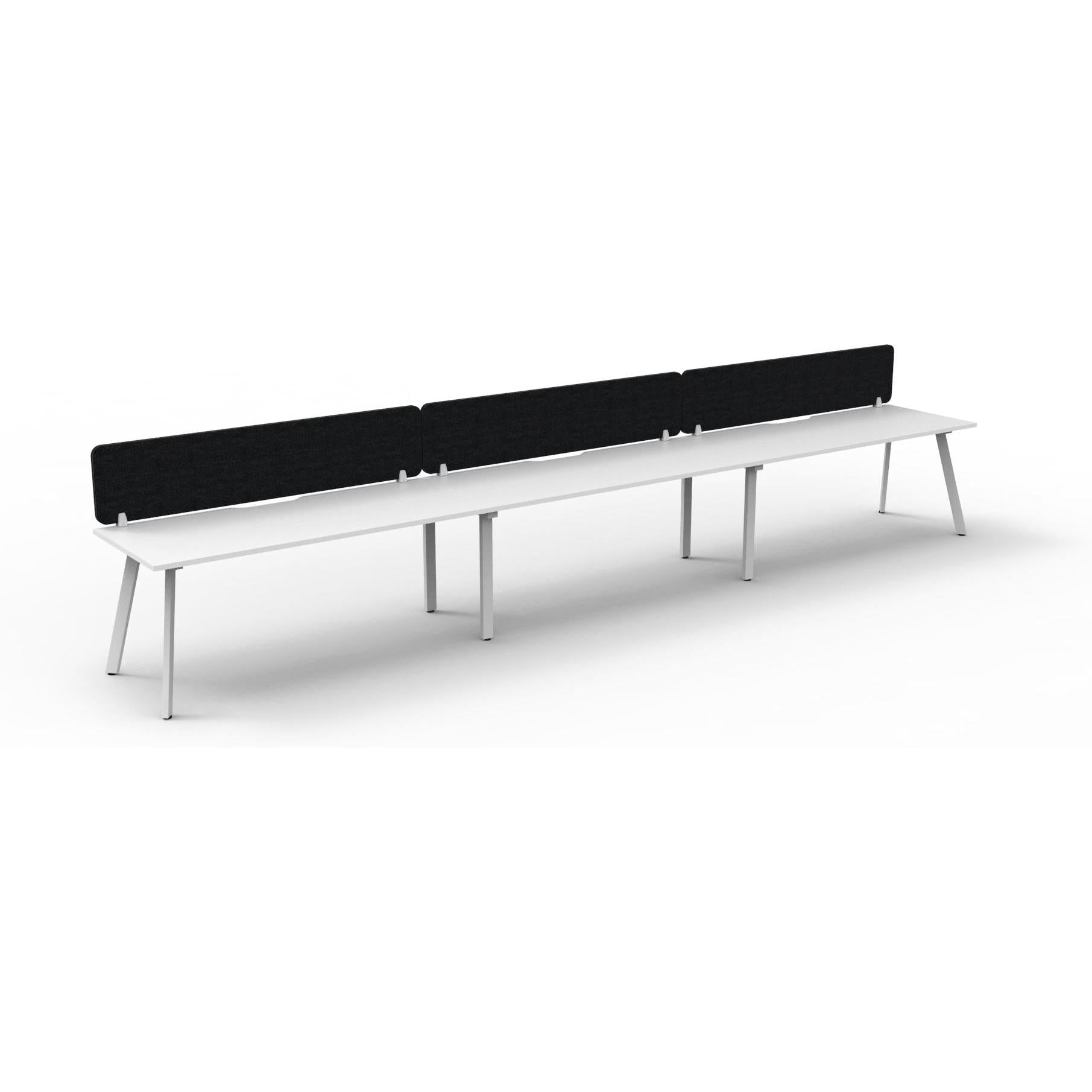Eternity Single Sided Workstation with Eco Panel Screen - 3 Persons