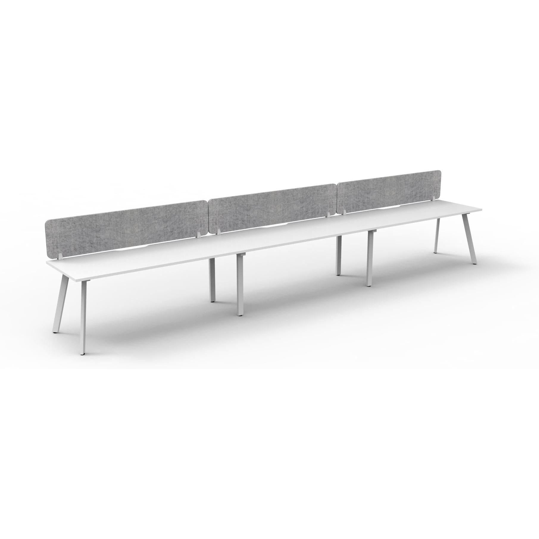 Eternity Single Sided Workstation with Eco Panel Screen - 3 Persons