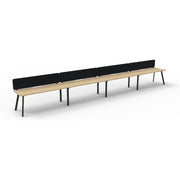 Eternity Single Sided Workstation with Eco Panel Screen - 4 Persons