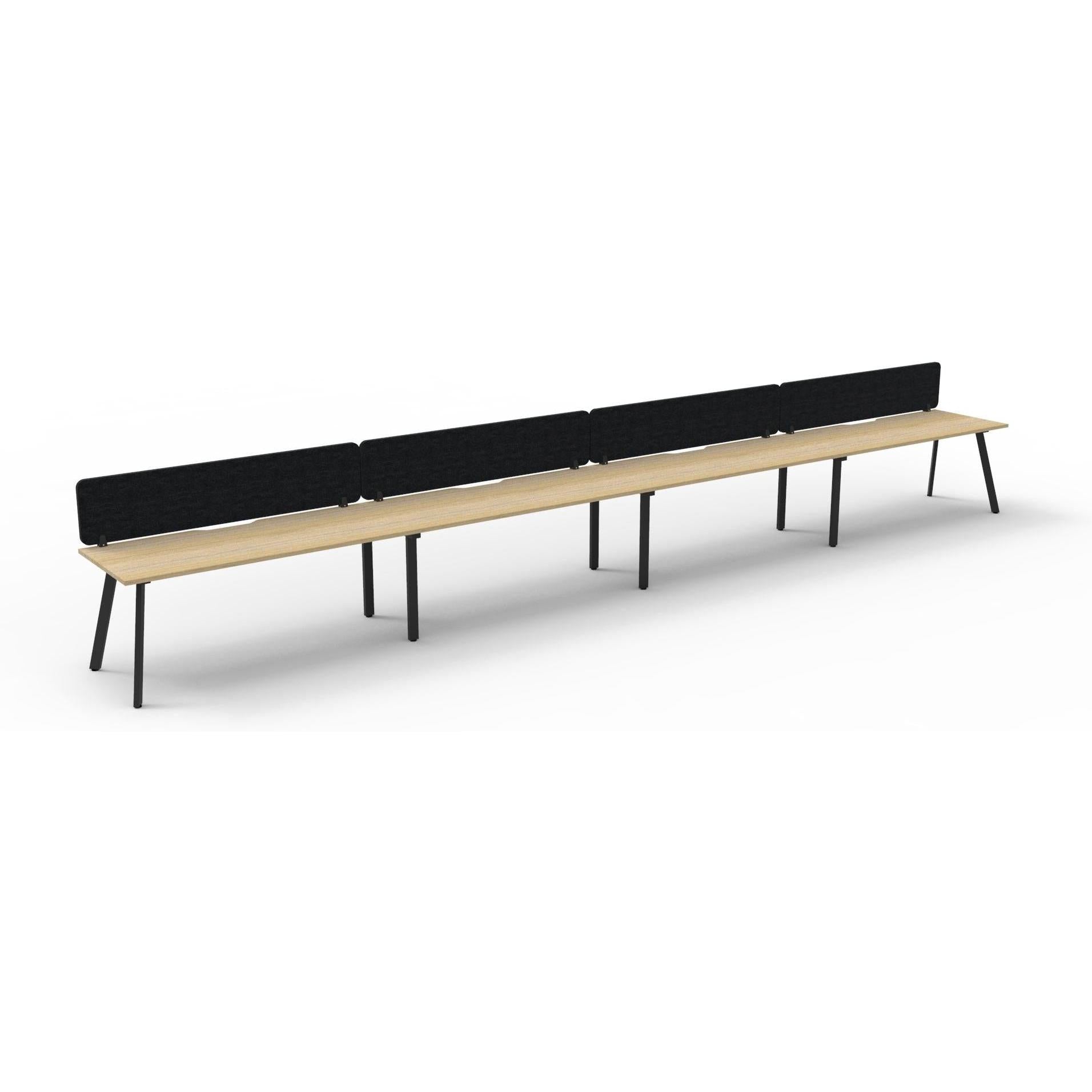 Eternity Single Sided Workstation with Eco Panel Screen - 4 Persons
