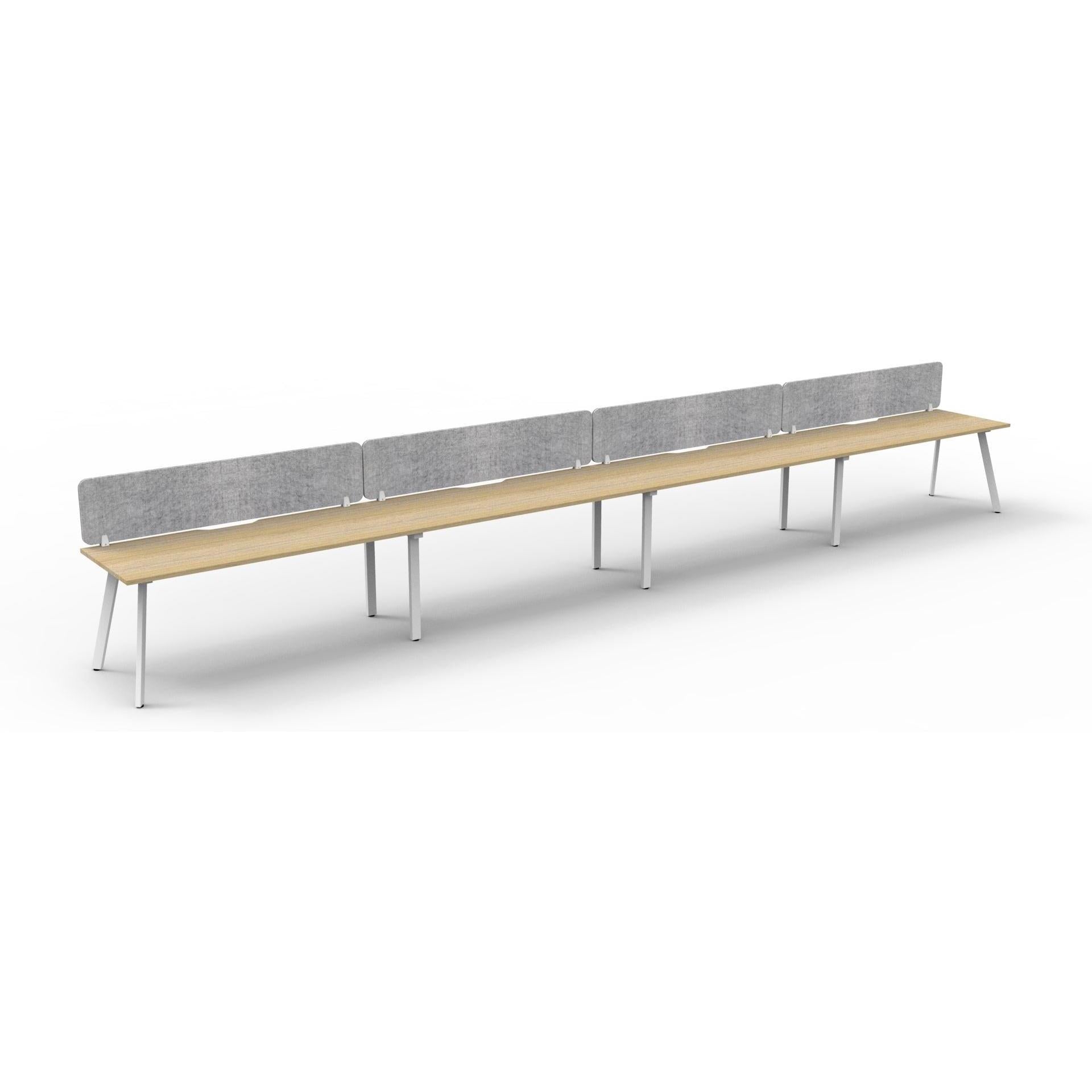 Eternity Single Sided Workstation with Eco Panel Screen - 4 Persons