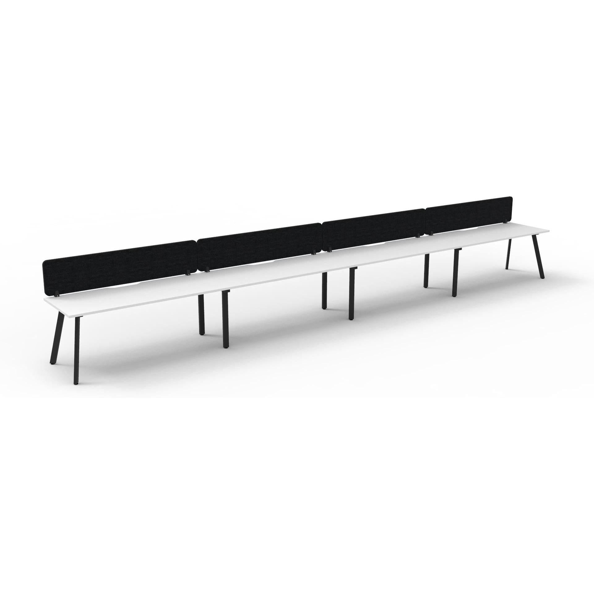 Eternity Single Sided Workstation with Eco Panel Screen - 4 Persons