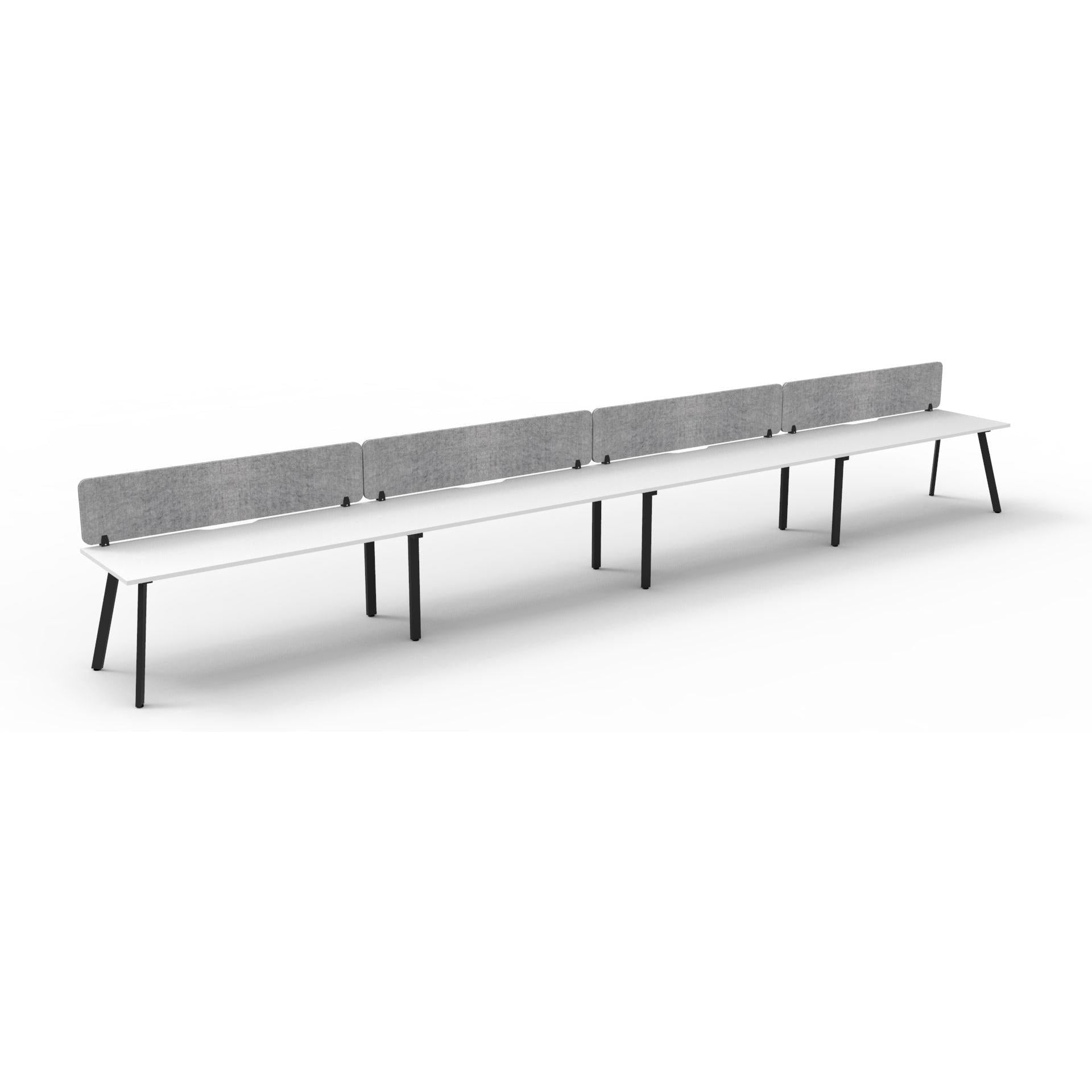 Eternity Single Sided Workstation with Eco Panel Screen - 4 Persons