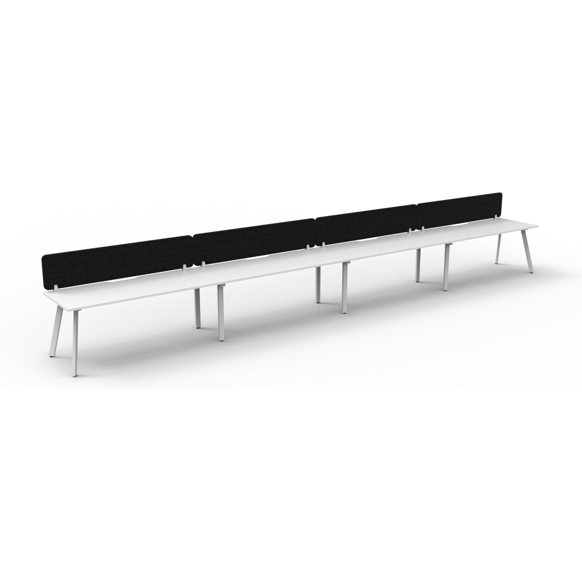 Eternity Single Sided Workstation with Eco Panel Screen - 4 Persons