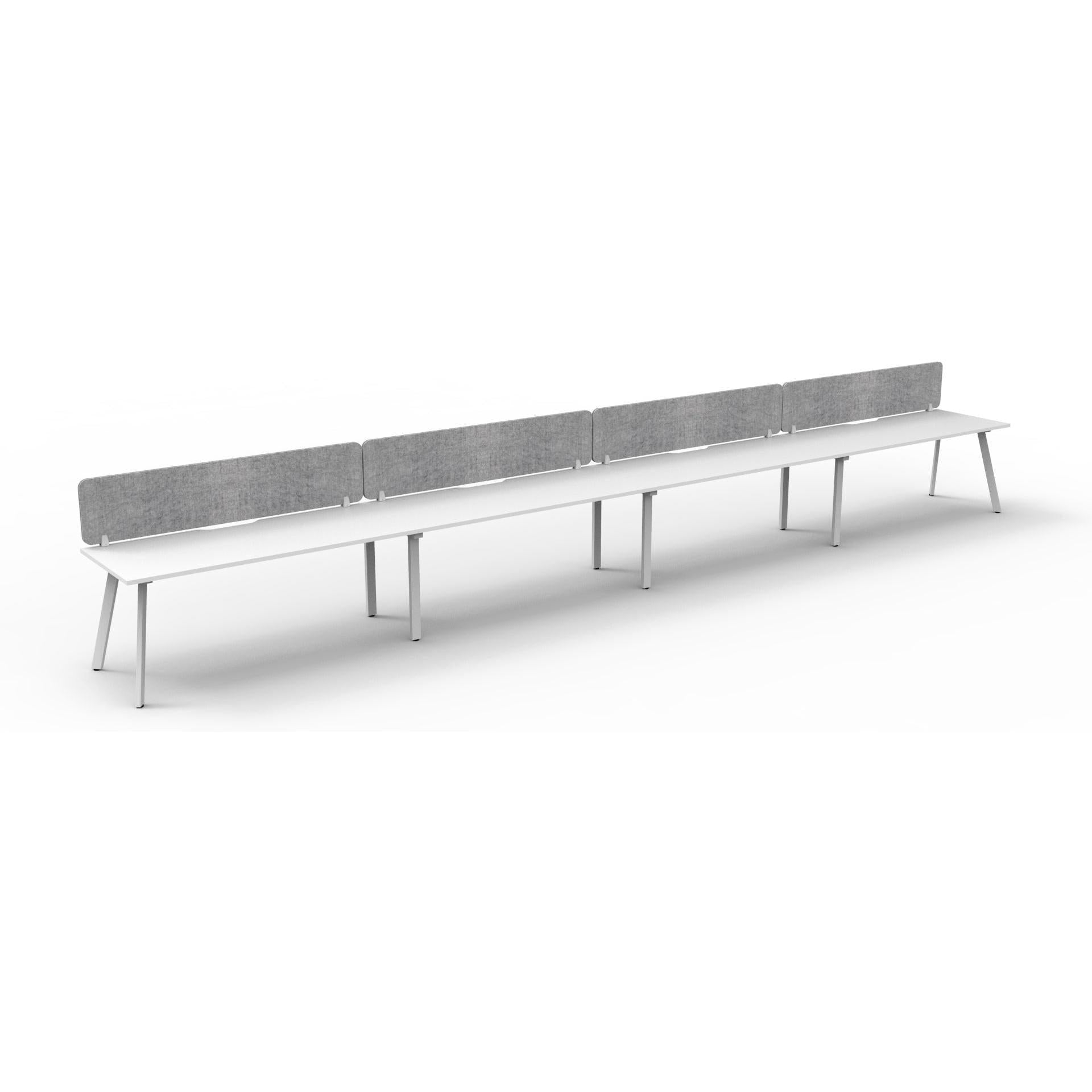 Eternity Single Sided Workstation with Eco Panel Screen - 4 Persons