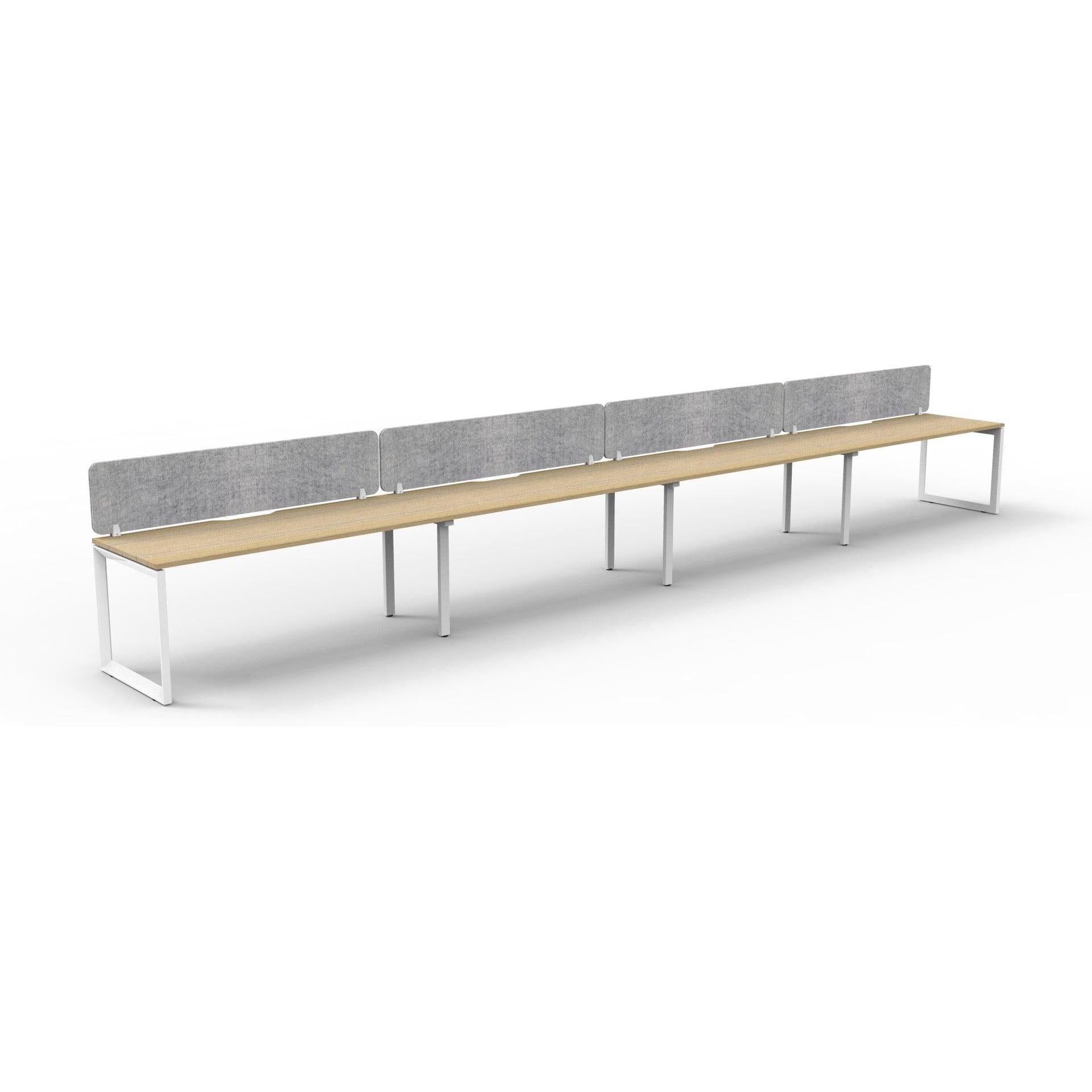 Infinity Single Sided Loop Leg Workstation - 4 Persons