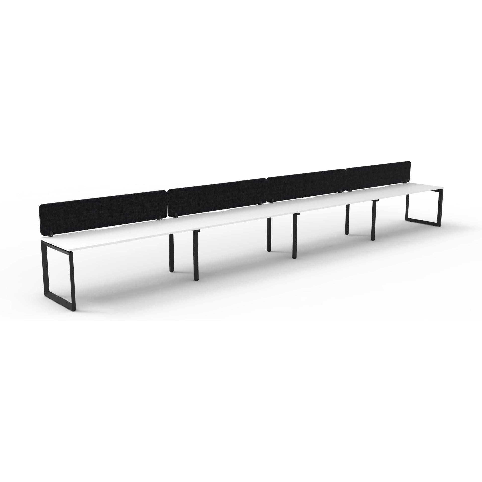 Infinity Single Sided Loop Leg Workstation - 4 Persons