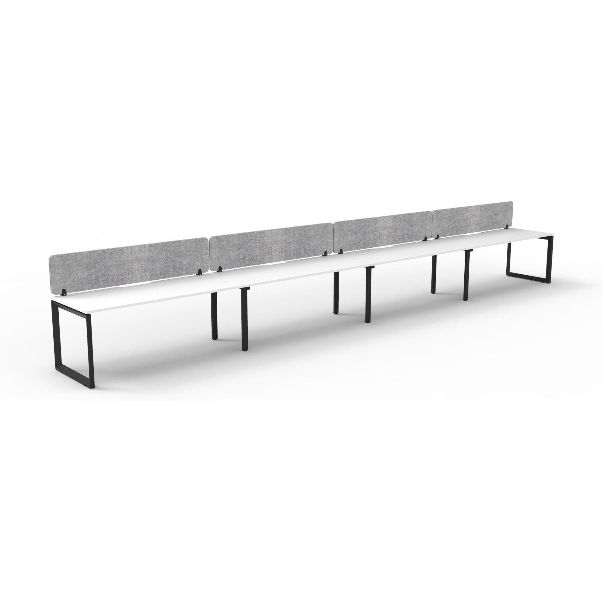 Infinity Single Sided Loop Leg Workstation - 4 Persons