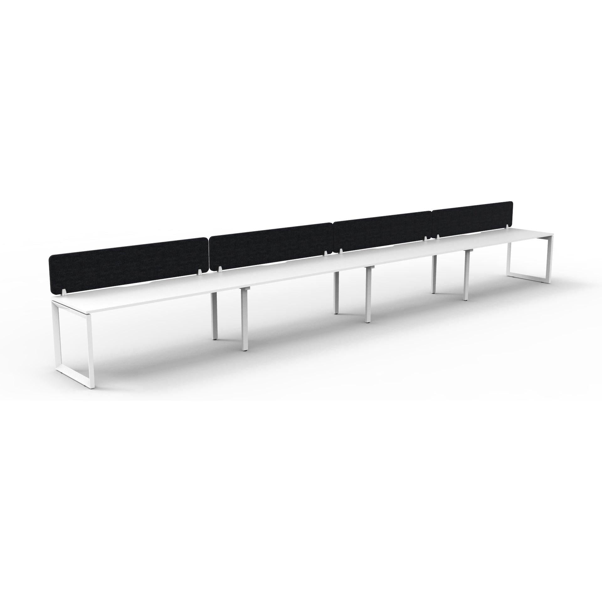 Infinity Single Sided Loop Leg Workstation - 4 Persons