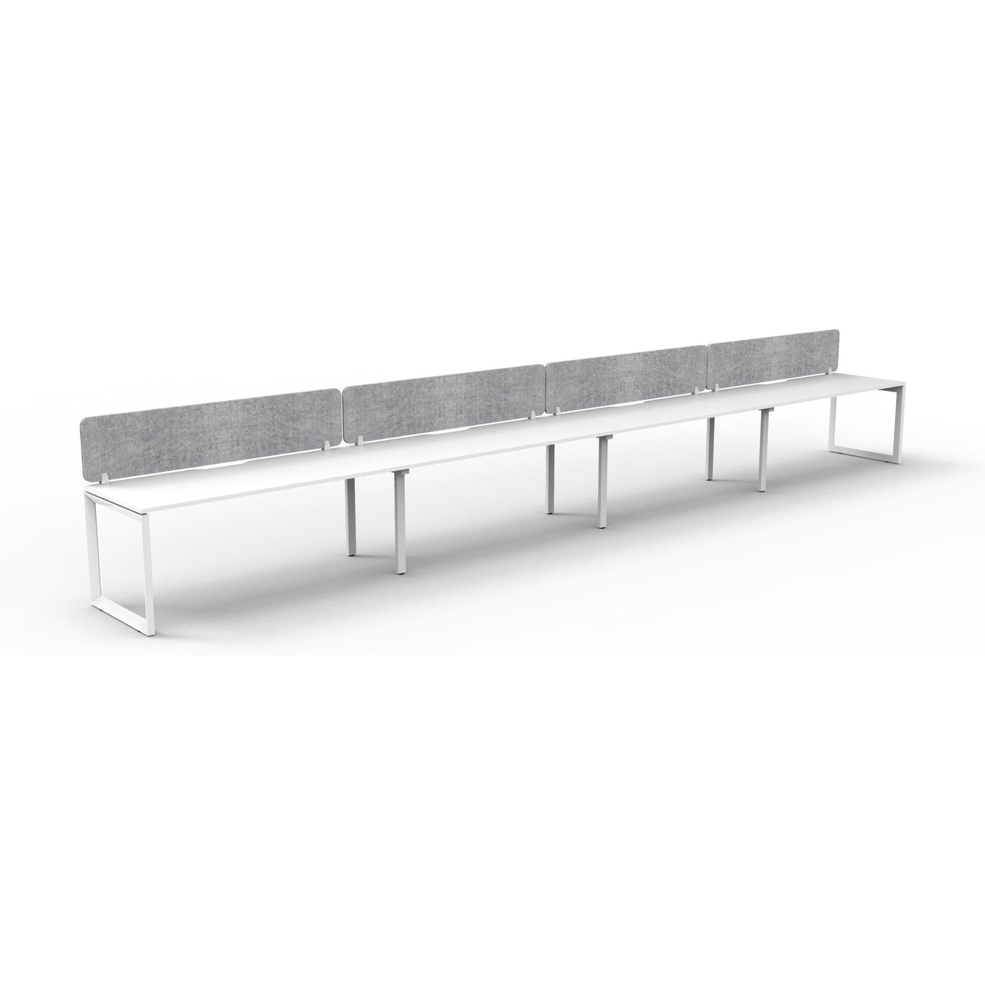 Infinity Single Sided Loop Leg Workstation - 4 Persons